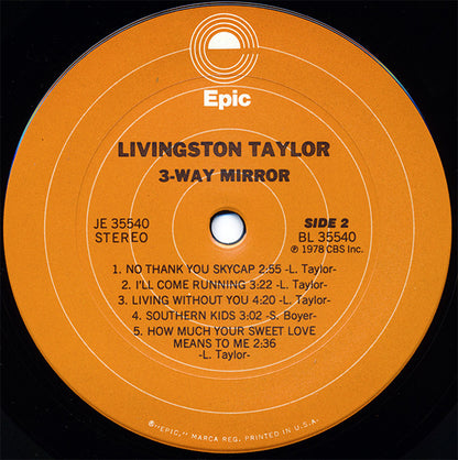 Livingston Taylor : 3-Way Mirror (LP, Album, Pit)