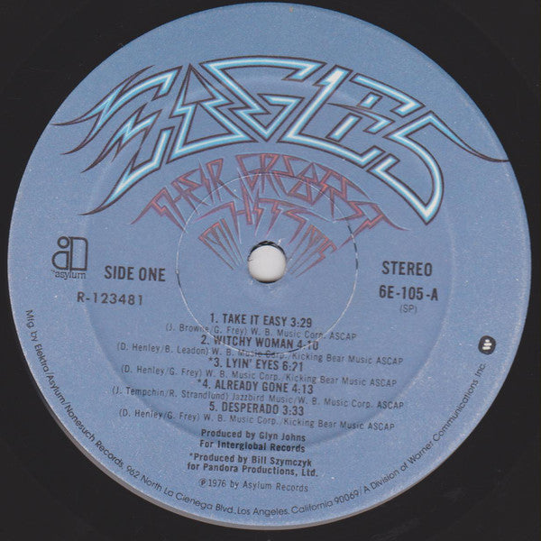 Eagles : Their Greatest Hits 1971-1975 (LP, Comp, Club, RP, RCA)