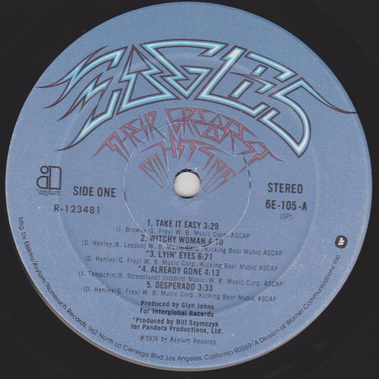 Eagles : Their Greatest Hits 1971-1975 (LP, Comp, Club, RP, RCA)