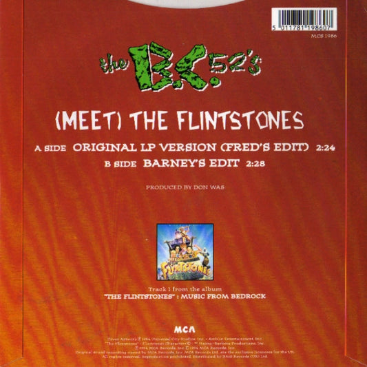 The B.C. 52's* : (Meet) The Flintstones (7", Single)