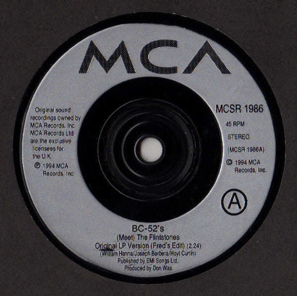 The B.C. 52's* : (Meet) The Flintstones (7", Single)