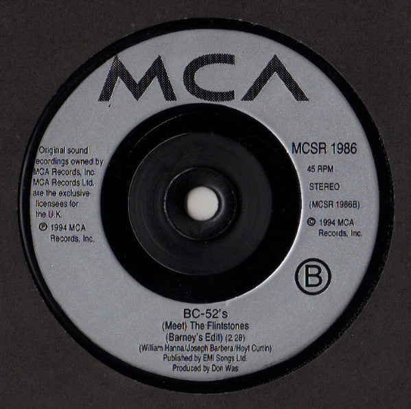 The B.C. 52's* : (Meet) The Flintstones (7", Single)