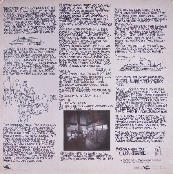 John Hartford : Nobody Knows What You Do (LP, Album, All)