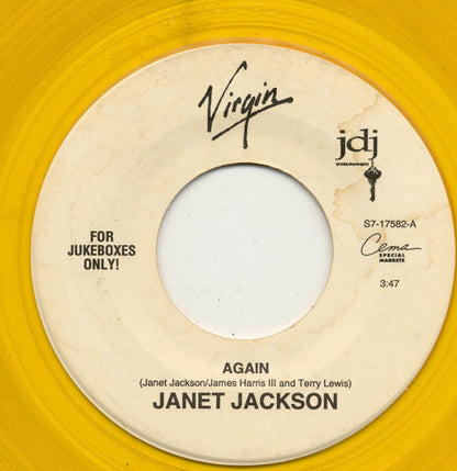 Janet Jackson : Again (7", Jukebox, Yel)