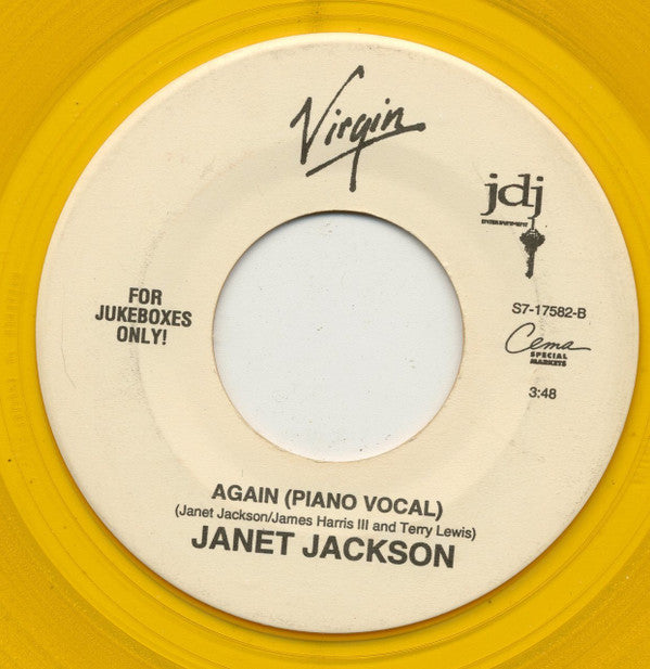 Janet Jackson : Again (7", Jukebox, Yel)