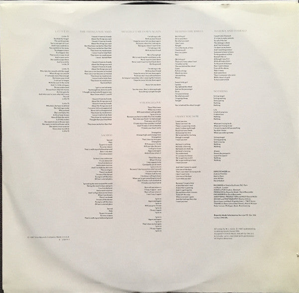 Depeche Mode : Music For The Masses (LP, Album, SRC)
