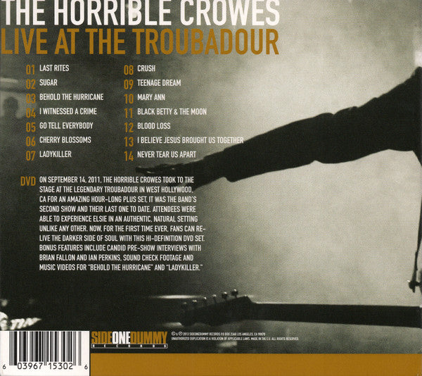 The Horrible Crowes : Live At The Troubadour (CD, Album + DVD-V)