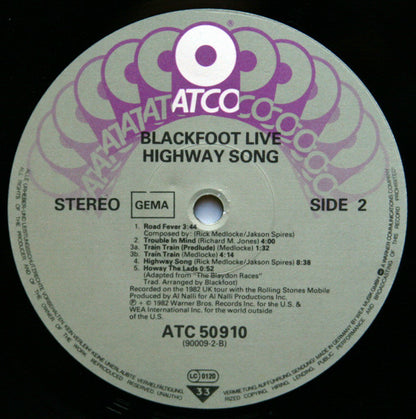 Blackfoot (3) : Highway Song Live (LP, Album)