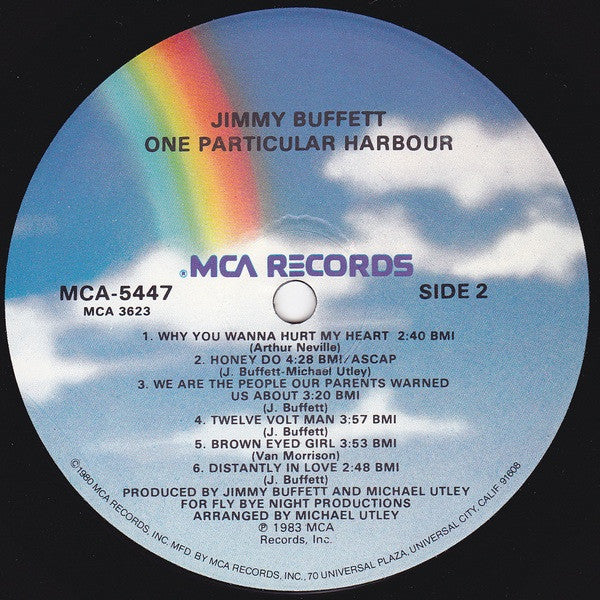 Jimmy Buffett : One Particular Harbour (LP, Album, Glo)