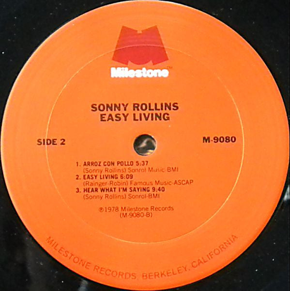 Sonny Rollins : Easy Living (LP, Album)