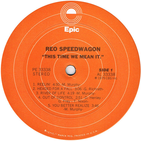 Reo Speedwagon : This Time We Mean It (LP, Album)