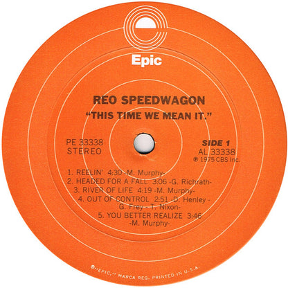Reo Speedwagon : This Time We Mean It (LP, Album)