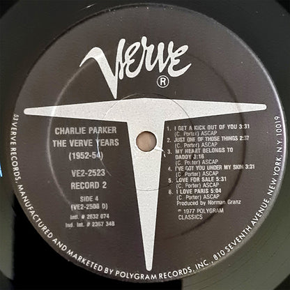 Charlie Parker : The Verve Years (1952-54) (2xLP, Comp)