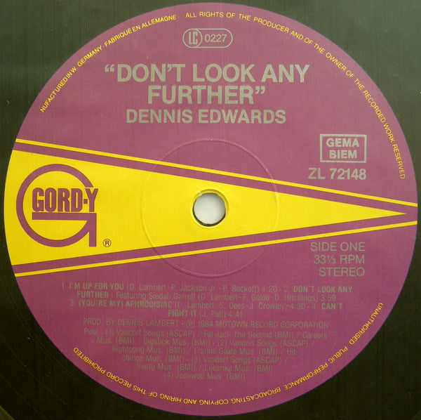 Dennis Edwards : Don't Look Any Further (LP, Album)
