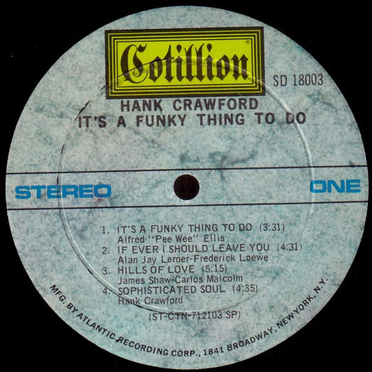 Hank Crawford : It's A Funky Thing To Do (LP)