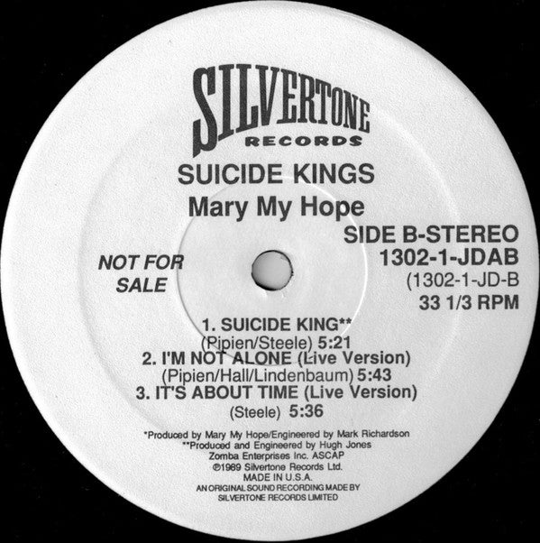 Mary My Hope : Suicide Kings (12", EP, Promo)