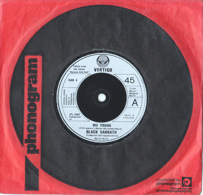 Black Sabbath : Die Young (7", Single)