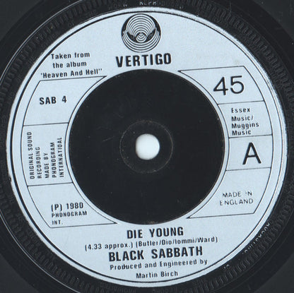Black Sabbath : Die Young (7", Single)