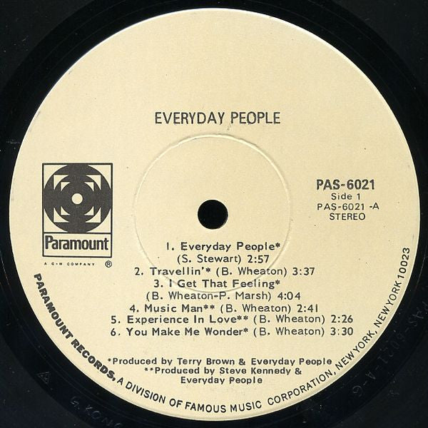 Everyday People (4) : Everyday People (LP, Scr)
