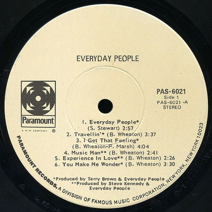 Everyday People (4) : Everyday People (LP, Scr)