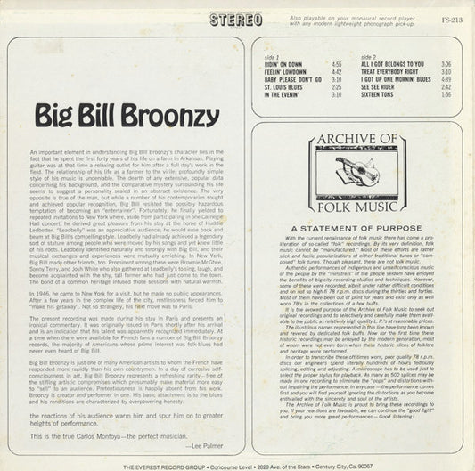 Big Bill Broonzy : Big Bill Broonzy (LP, RE)
