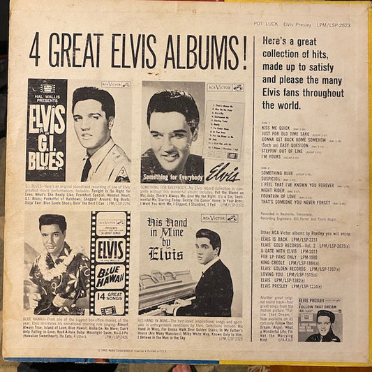 Elvis Presley : Pot Luck (LP, Album, Roc)