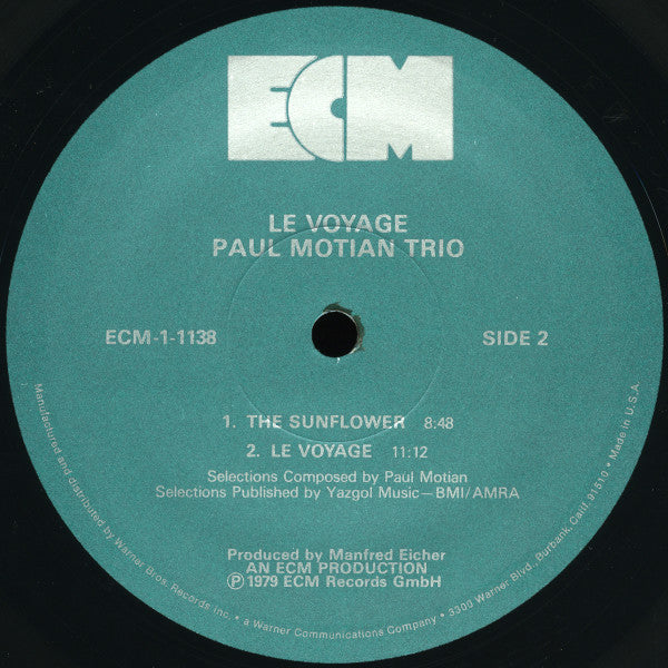 Paul Motian Trio : Le Voyage (LP, Album)