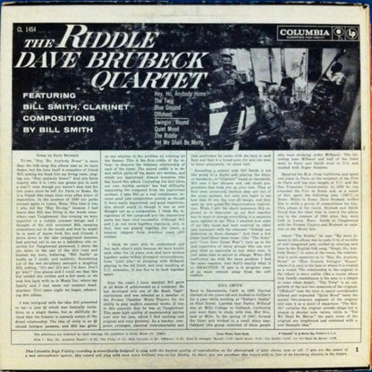The Dave Brubeck Quartet ,Featuring Bill Smith* : The Riddle (LP, Album, Mono, Bri)