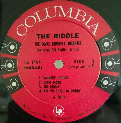 The Dave Brubeck Quartet ,Featuring Bill Smith* : The Riddle (LP, Album, Mono, Bri)