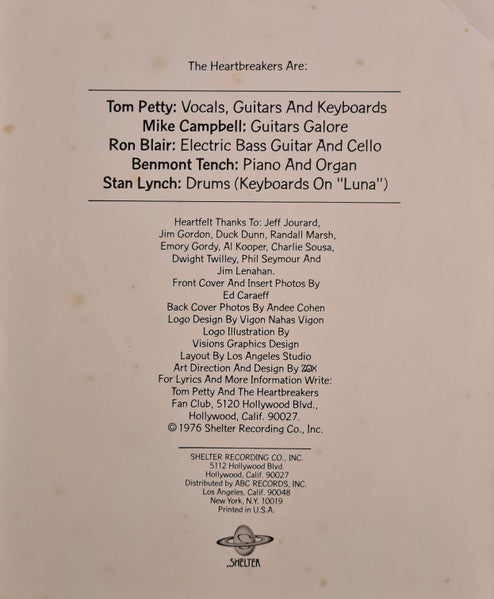 Tom Petty And The Heartbreakers : Tom Petty And The Heartbreakers (LP, Album, Pit)