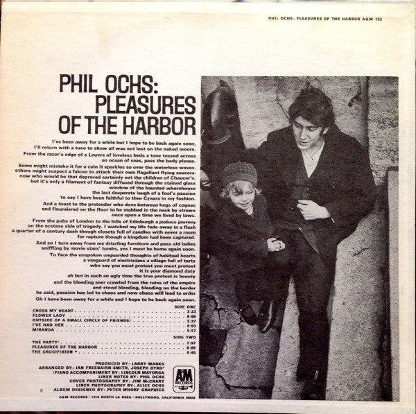 Phil Ochs : Pleasures Of The Harbor (LP, Album, RP)