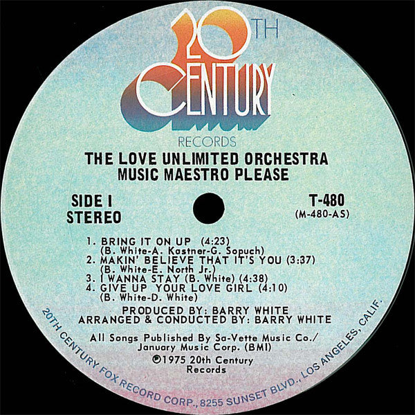 Love Unlimited Orchestra : Music Maestro Please (LP, Album, Ter)