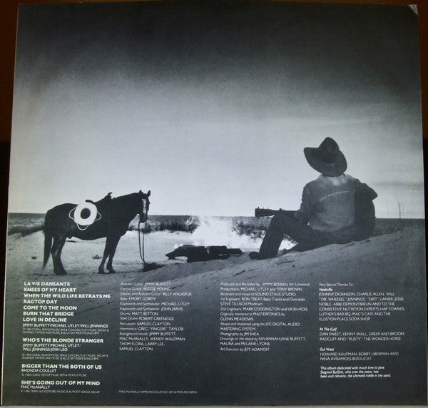 Jimmy Buffett : Riddles In The Sand (LP, Album, Glo)