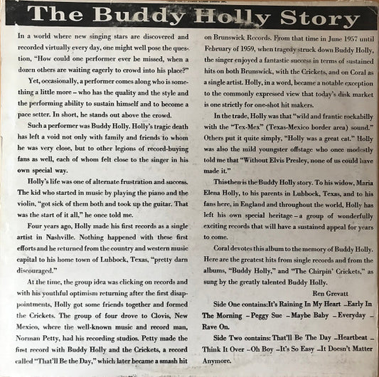 Buddy Holly : The Buddy Holly Story (LP, Comp, Mono, RE)