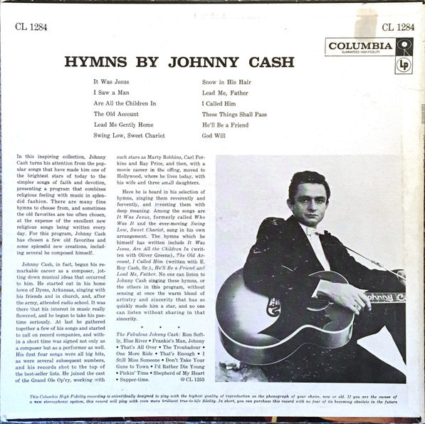 Johnny Cash : Hymns By Johnny Cash (LP, Album, Mono, Bri)