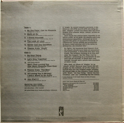 Isaac Hayes : Greatest Hit Singles (LP, Comp)