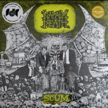 Napalm Death : Scum (LP, Album, RE, RM, RP, Yel)