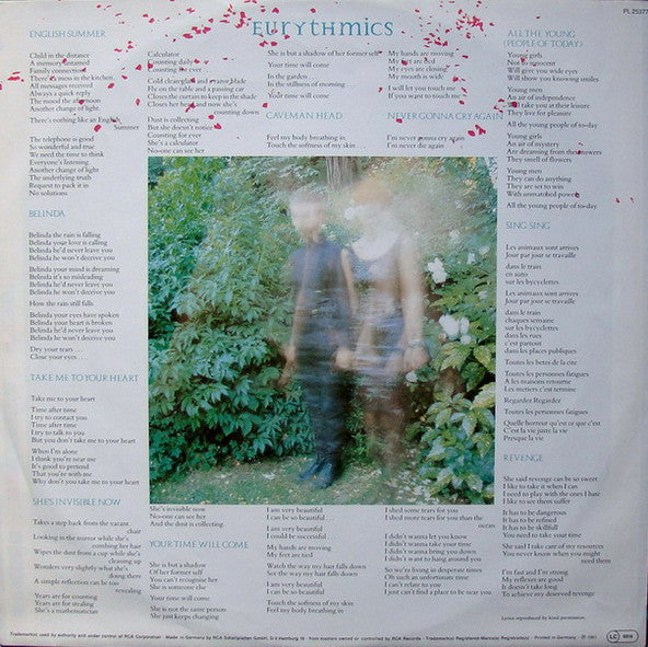 Eurythmics : In The Garden (LP, Album, Bla)