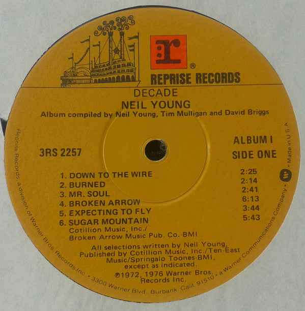 Neil Young : Decade (3xLP, Album, Comp, Win)