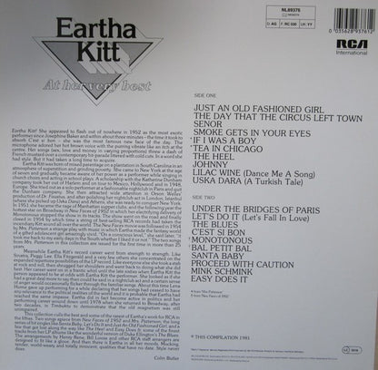 Eartha Kitt : At Her Very Best (LP, Comp, RE)