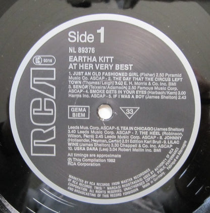 Eartha Kitt : At Her Very Best (LP, Comp, RE)