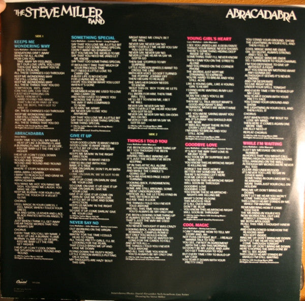 The Steve Miller Band* : Abracadabra (LP, Album)