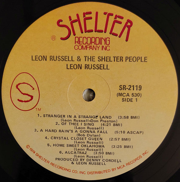Leon Russell : Leon Russell And The Shelter People (LP, Album, RE, Glo)