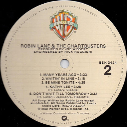 Robin Lane & The Chartbusters : Robin Lane & The Chartbusters (LP, Album, Los)