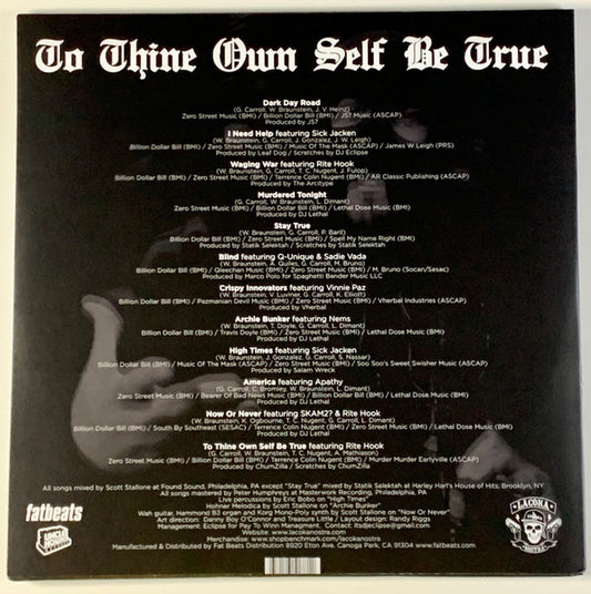 La Coka Nostra : To Thine Own Self Be True (2xLP, Album, Ltd, RP, Red)
