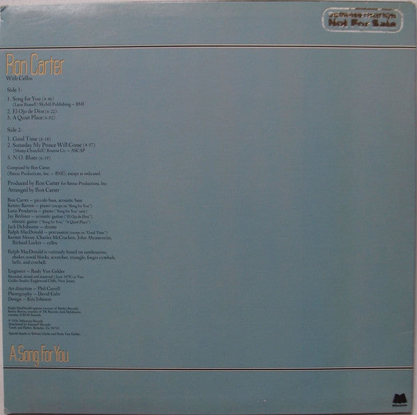Ron Carter : A Song For You (LP, Album, Pit)