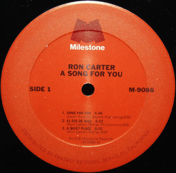 Ron Carter : A Song For You (LP, Album, Pit)