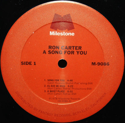 Ron Carter : A Song For You (LP, Album, Pit)