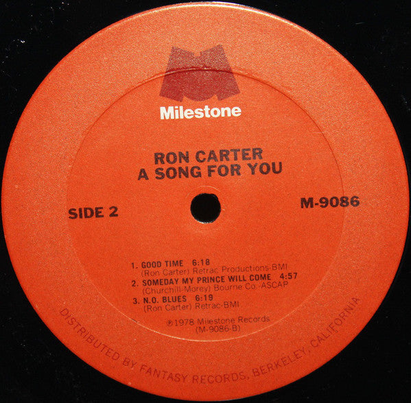 Ron Carter : A Song For You (LP, Album, Pit)