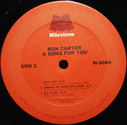 Ron Carter : A Song For You (LP, Album, Pit)